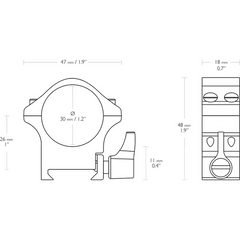 Inele Fixare Hawke Pro Steel - 30mm Weaver, Montaj Robust - 2