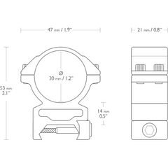 Inele Fixare Inalte 30mm Hawke Weaver - Precizie, Durabilitate - 2