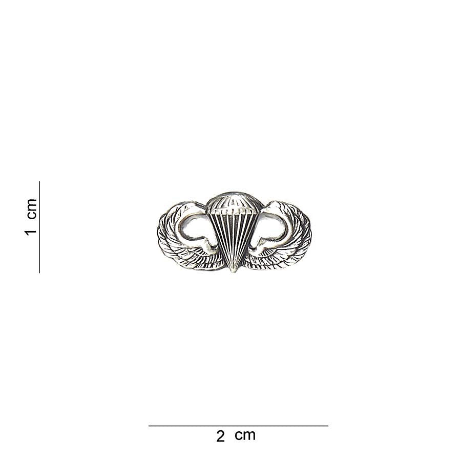 Insignă Metalică Para Wings Mici Argintii - Recunoaștere Elite Airborne