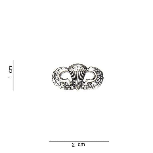 Insignă Metalică Para Wings Mici Argintii - Recunoaștere Elite Airborne