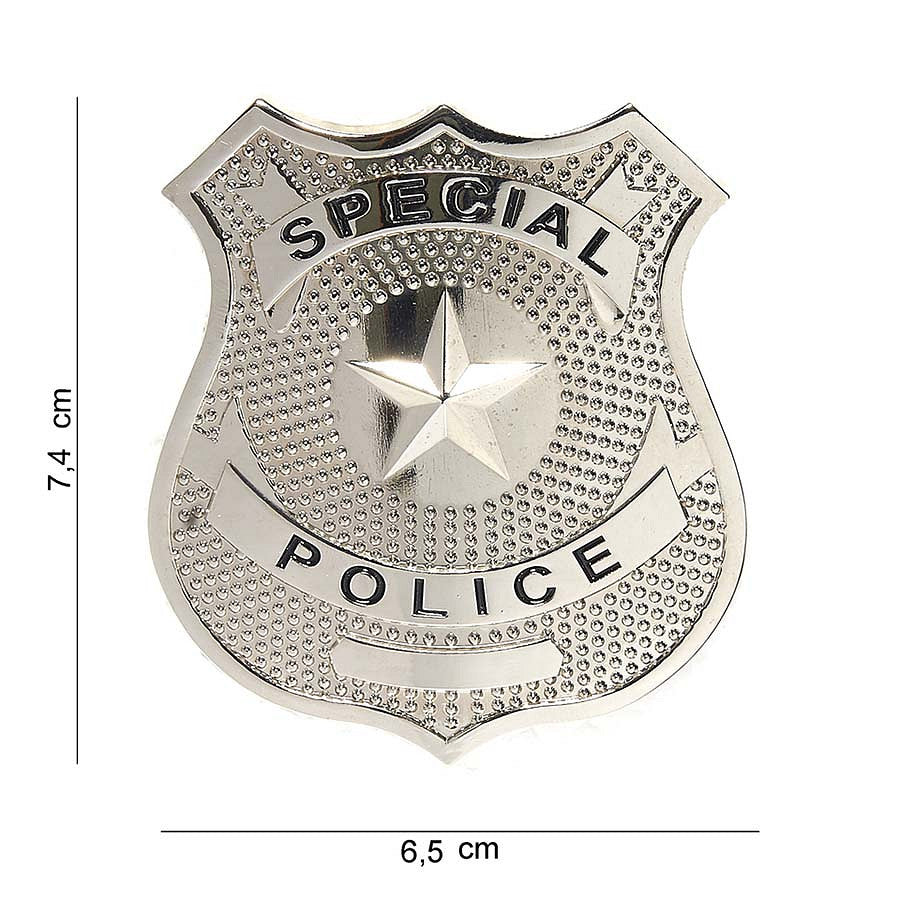 Insigna Metalică Special Police Argintie #7029 - Simbol de Autoritate