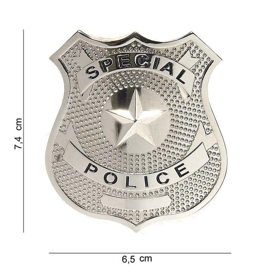 Insigna Metalică Special Police Argintie #7029 - Simbol de Autoritate
