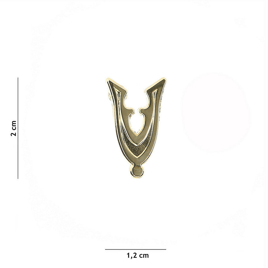 Insignă Metalică Veteran Auriu - Omagiu Solid și Distincție