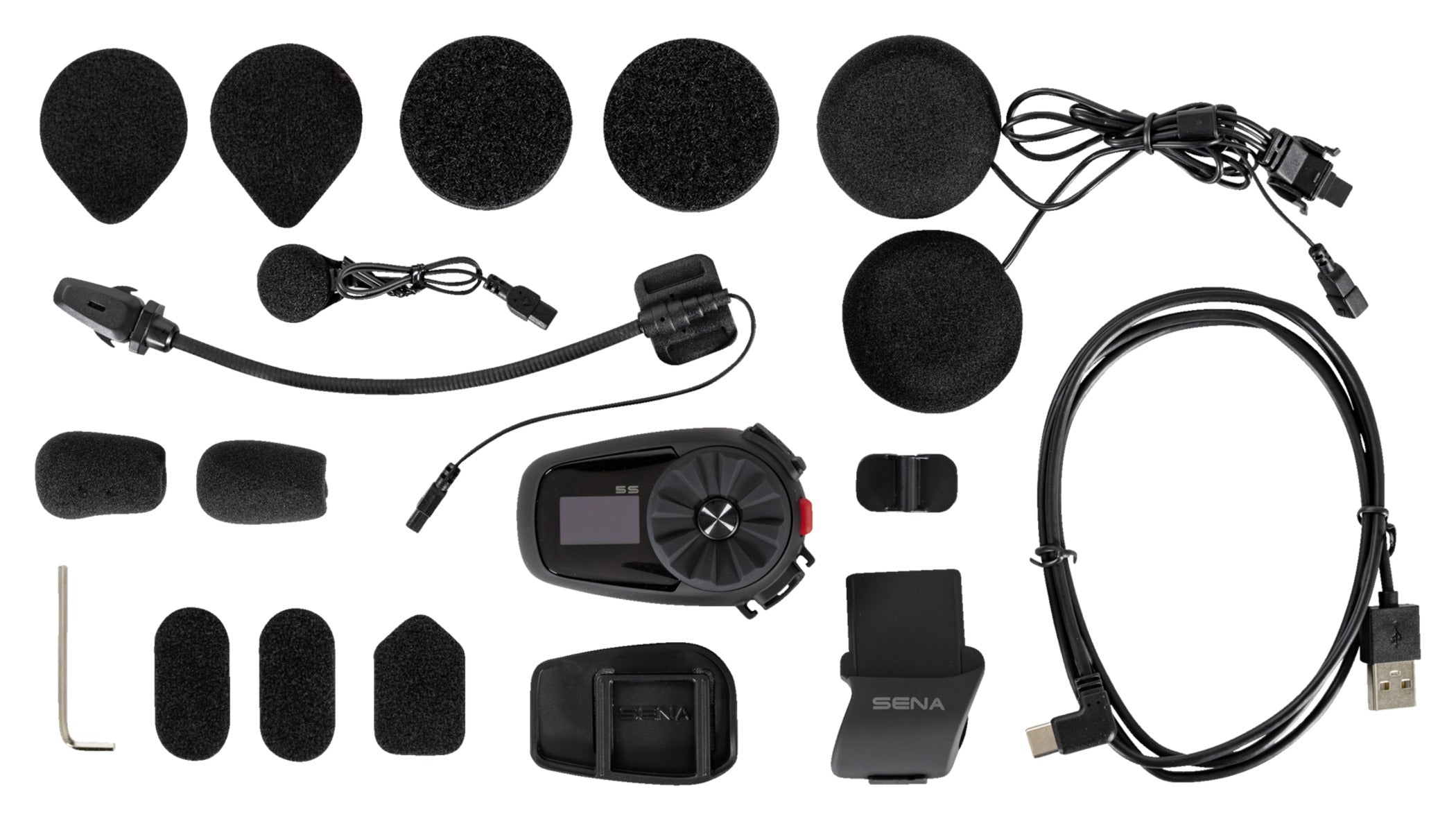 Intercom Moto 5S Single Pack Sena - Comunicare HD, Bluetooth 5