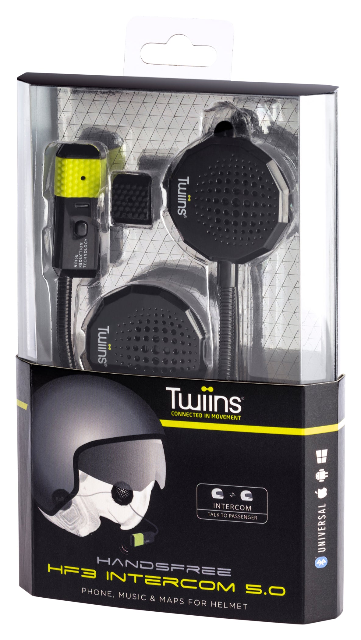 Intercom Moto HF3 Intercom 5.0 Twiins - Bluetooth 5.0, Universal