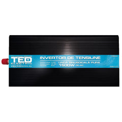 Invertor Auto 1500W Unda Pura TED Electric - 12V la 230V, Siguranta Maxima - 1