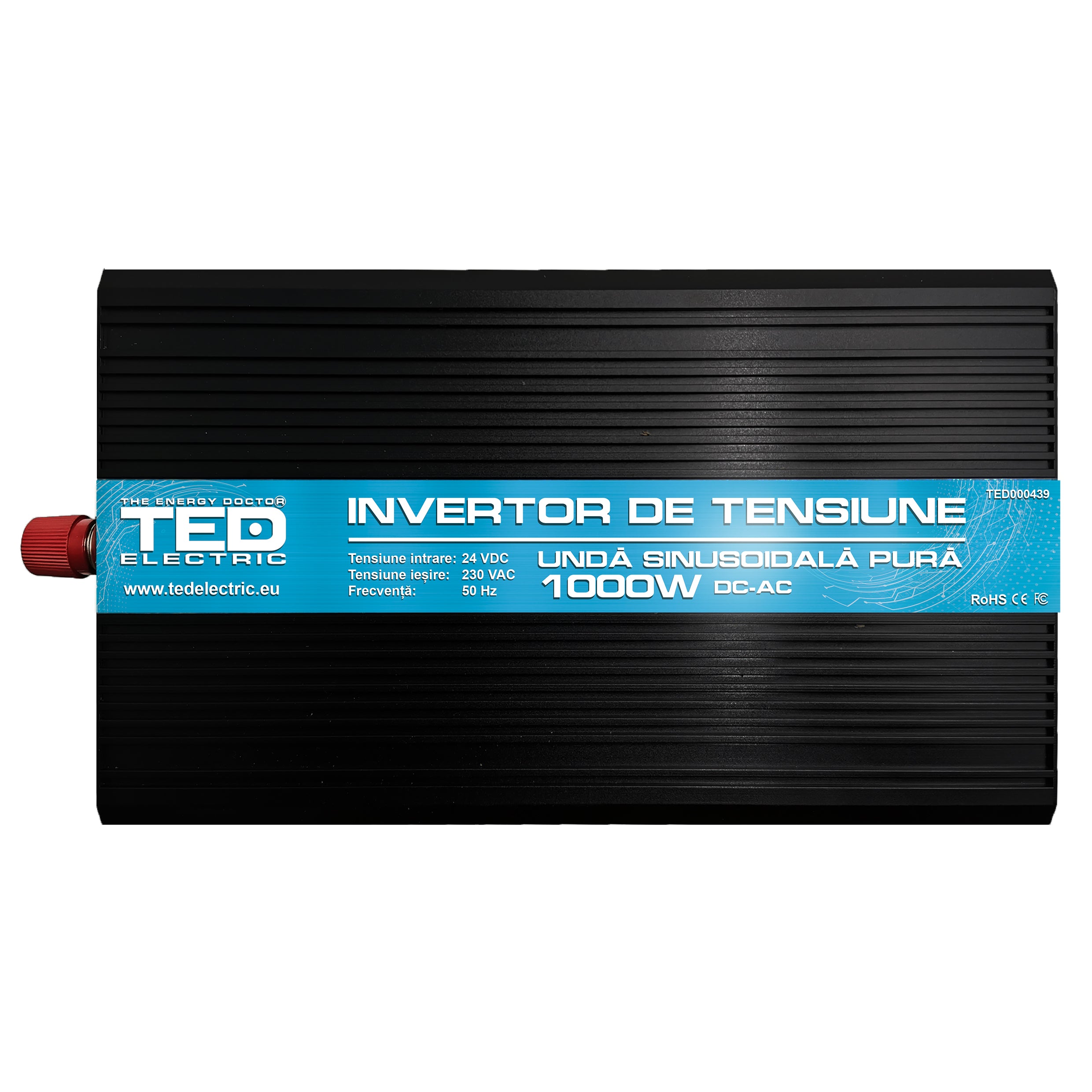 Invertor Auto 24V-230V 1000W Undă Pură TED Electric - Camping, Rulote - 2