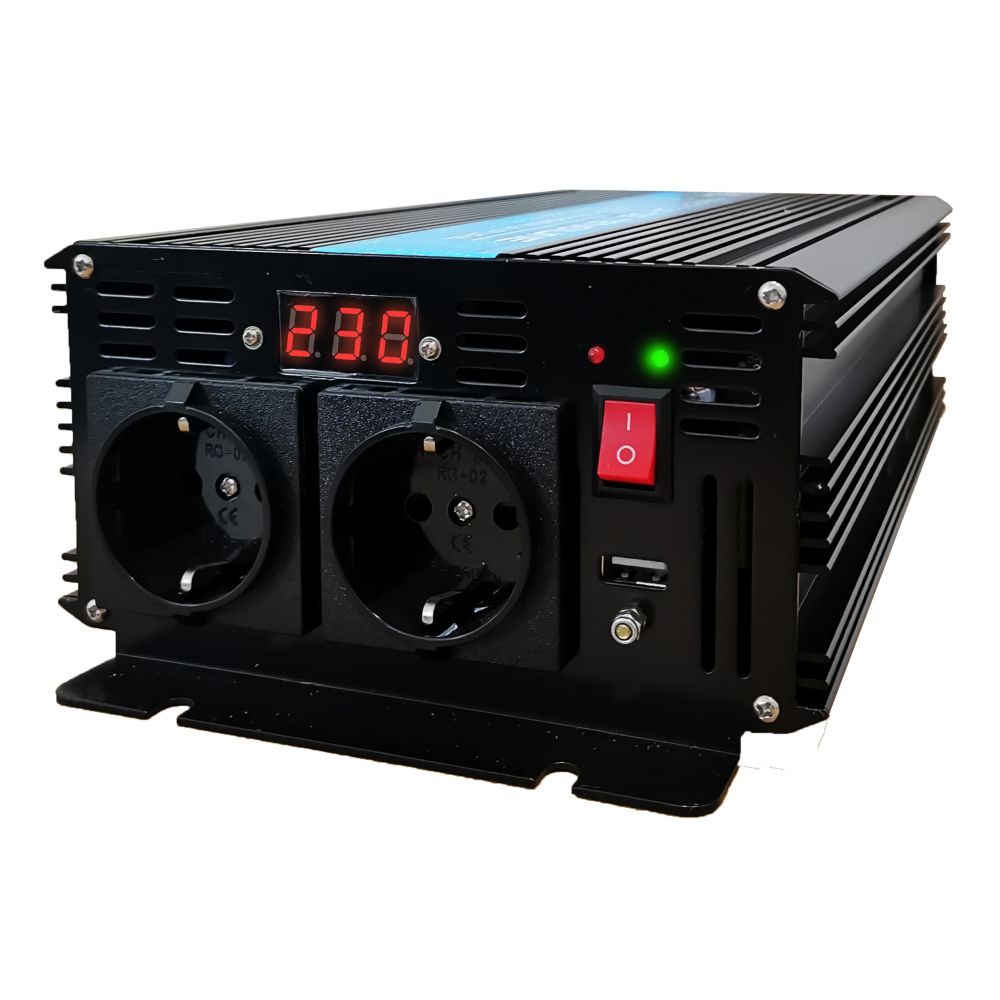 Invertor Auto 24V-230V 1000W Undă Pură TED Electric - Camping, Rulote - 5