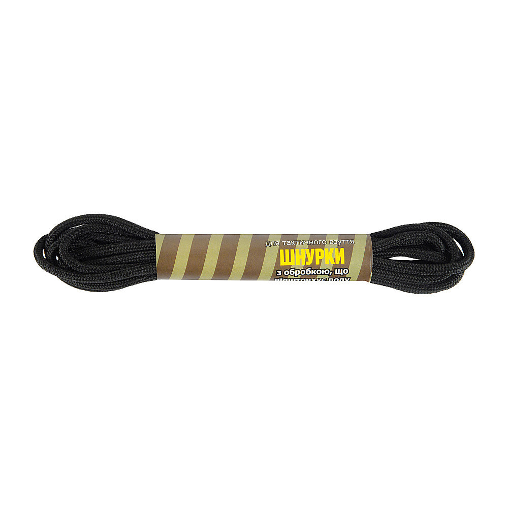 Șireturi M-Tac Impregnate Hidrofug – Negru, Uz Tactic & Outdoor