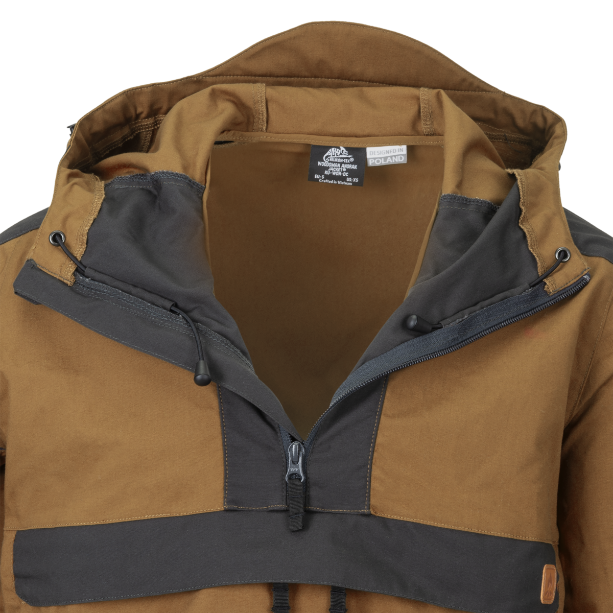 Jachetă Anorak Helikon-Tex WOODSMAN® DuraCanvas® Maro Pământiu