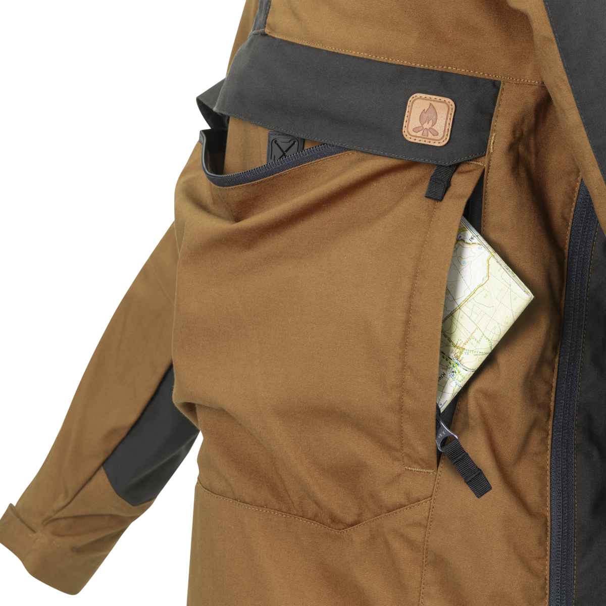 Jachetă Anorak Helikon-Tex WOODSMAN® DuraCanvas® Maro Pământiu