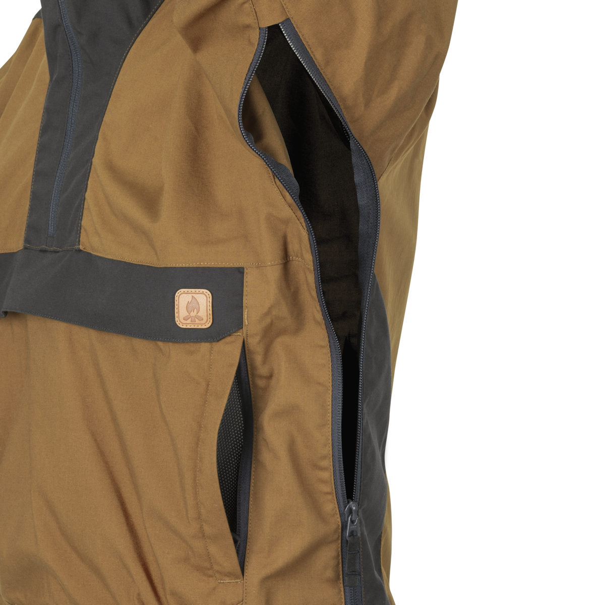 Jachetă Anorak Helikon-Tex WOODSMAN® DuraCanvas® Maro Pământiu