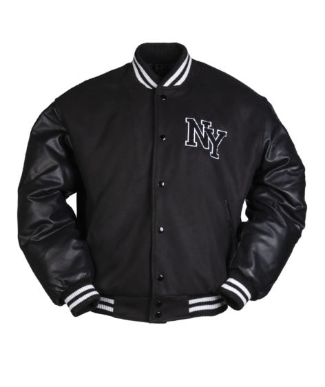 Jachetă Baseball NY Black Brodat