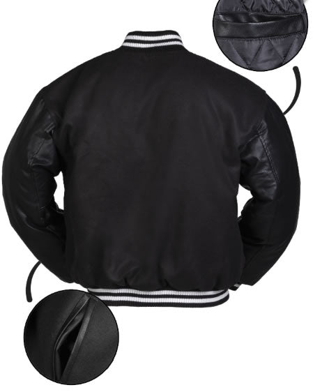 Jachetă Baseball NY Black Brodat