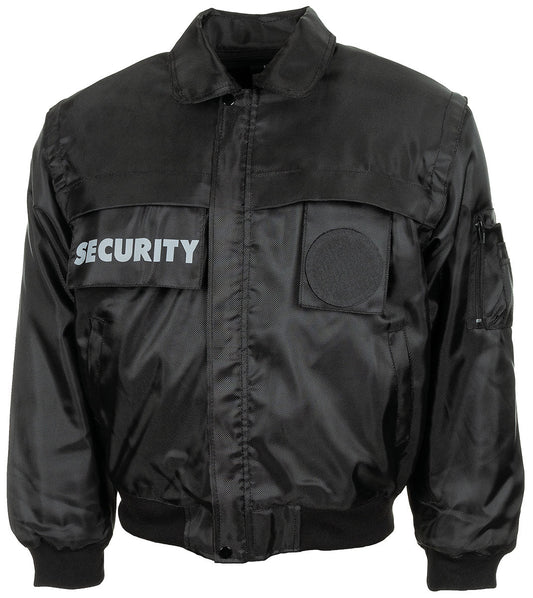 Jachetă Blouson Security Negru MFH - Fermoar ascuns, Buzunar mânecă