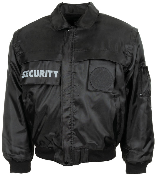 Jachetă Blouson Security Negru MFH - Fermoar ascuns, Buzunar mânecă