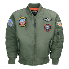 Jachetă Bomber Kinder MA-1 Verde Military-Shop - Stil Autentic & Rezistență
