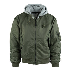 Jachetă Bomber MA-1 Hooded Verde - Stil Autentic & Rezistență Urbană