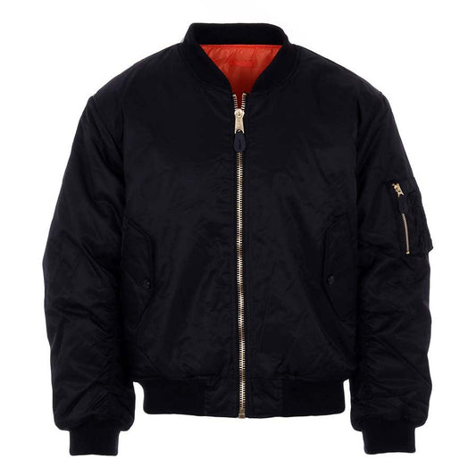 Jachetă Bomber MA-1 Negru Fostex Garments® - Performanță Tactică, Stil Iconic