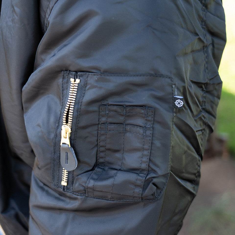 Jachetă Bomber MA-1 Negru Fostex Garments® - Performanță Tactică, Stil Iconic