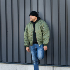 Jachetă Bomber MA-1 Verde Fostex Garments - Rezistență și Stil Legendar