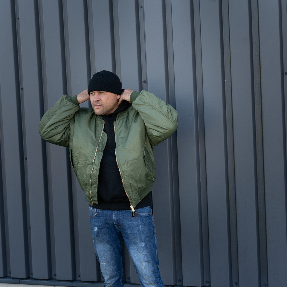 Jachetă Bomber MA-1 Verde Fostex Garments - Rezistență și Stil Legendar