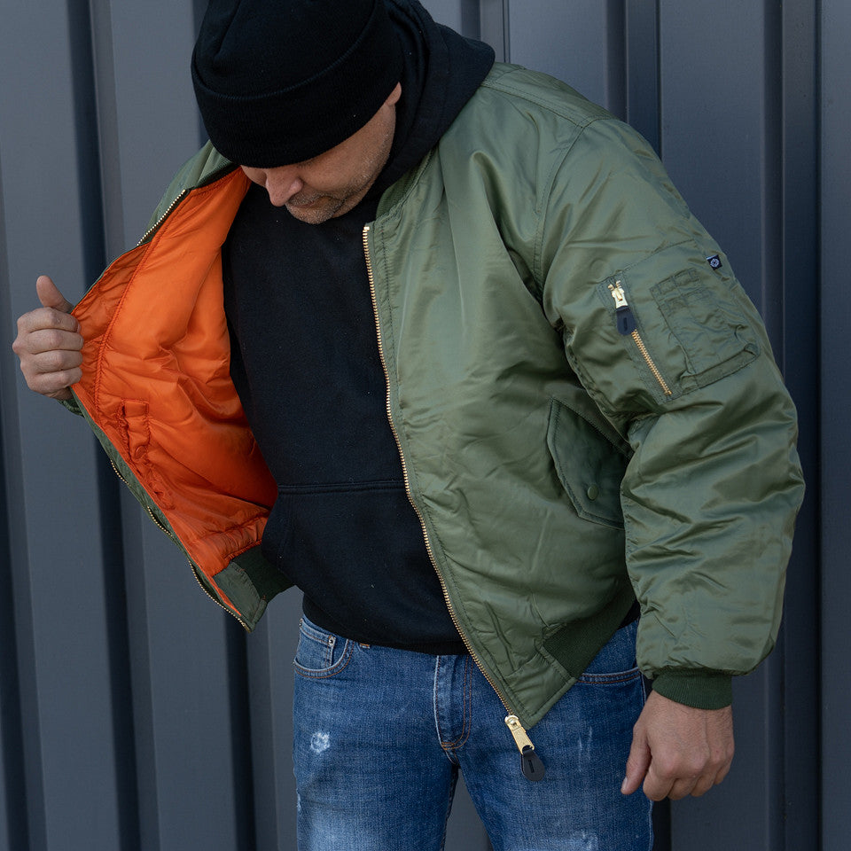Jachetă Bomber MA-1 Verde Fostex Garments - Rezistență și Stil Legendar