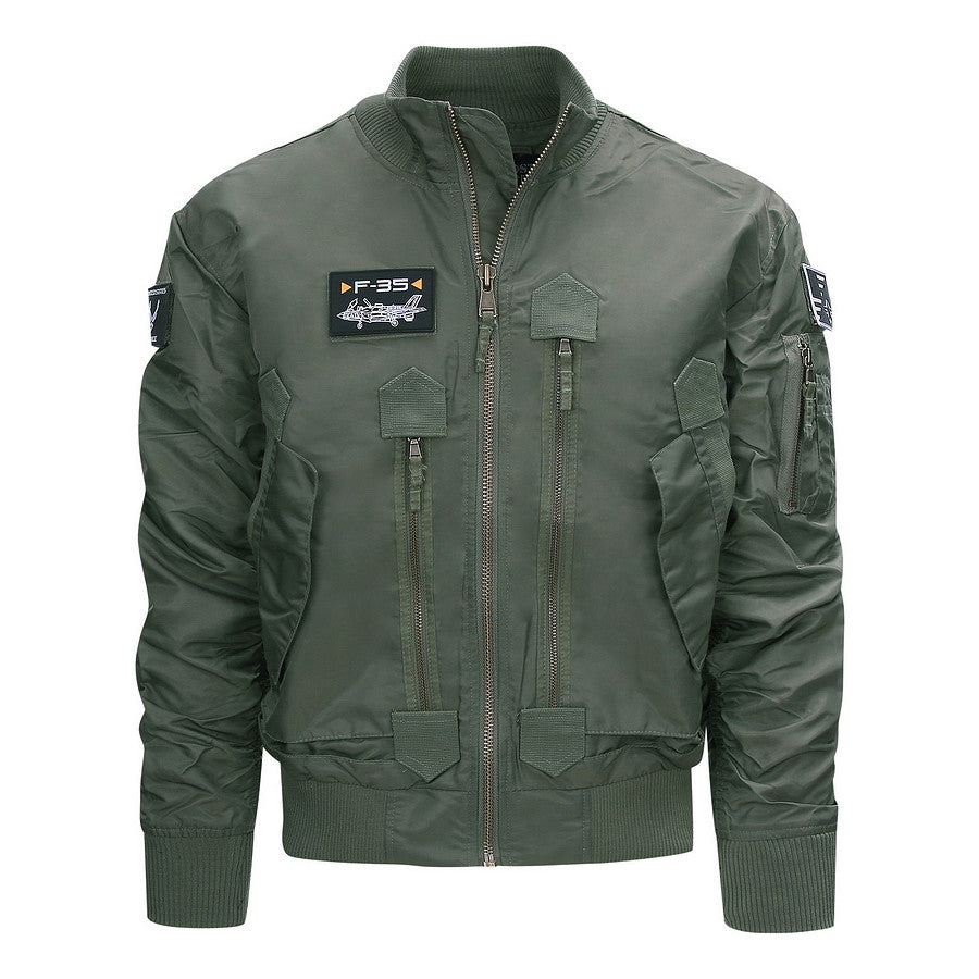 Jachetă Bomber Tactical F-35 Flight Verde - Performanță și Stil Activ