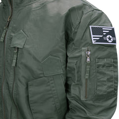 Jachetă Bomber Tactical F-35 Flight Verde - Performanță și Stil Activ