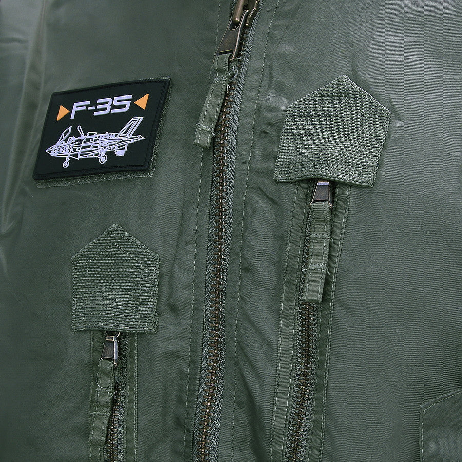 Jachetă Bomber Tactical F-35 Flight Verde - Performanță și Stil Activ