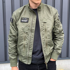 Jachetă Bomber Tactical F-35 Flight Verde - Performanță și Stil Activ