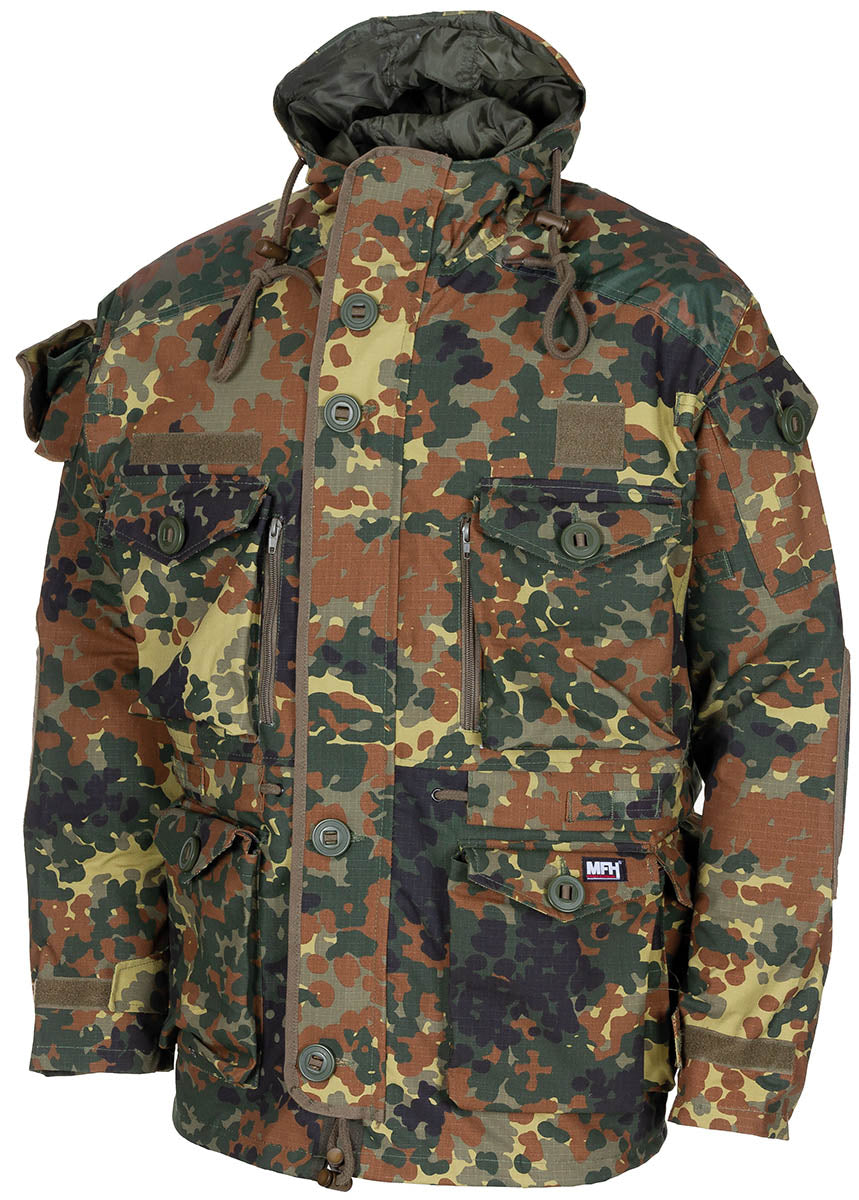 Jachetă Comando Kommandojacke "Smock" Flecktarn MFHProfessional - Rip Stop, Buzunare Multiple