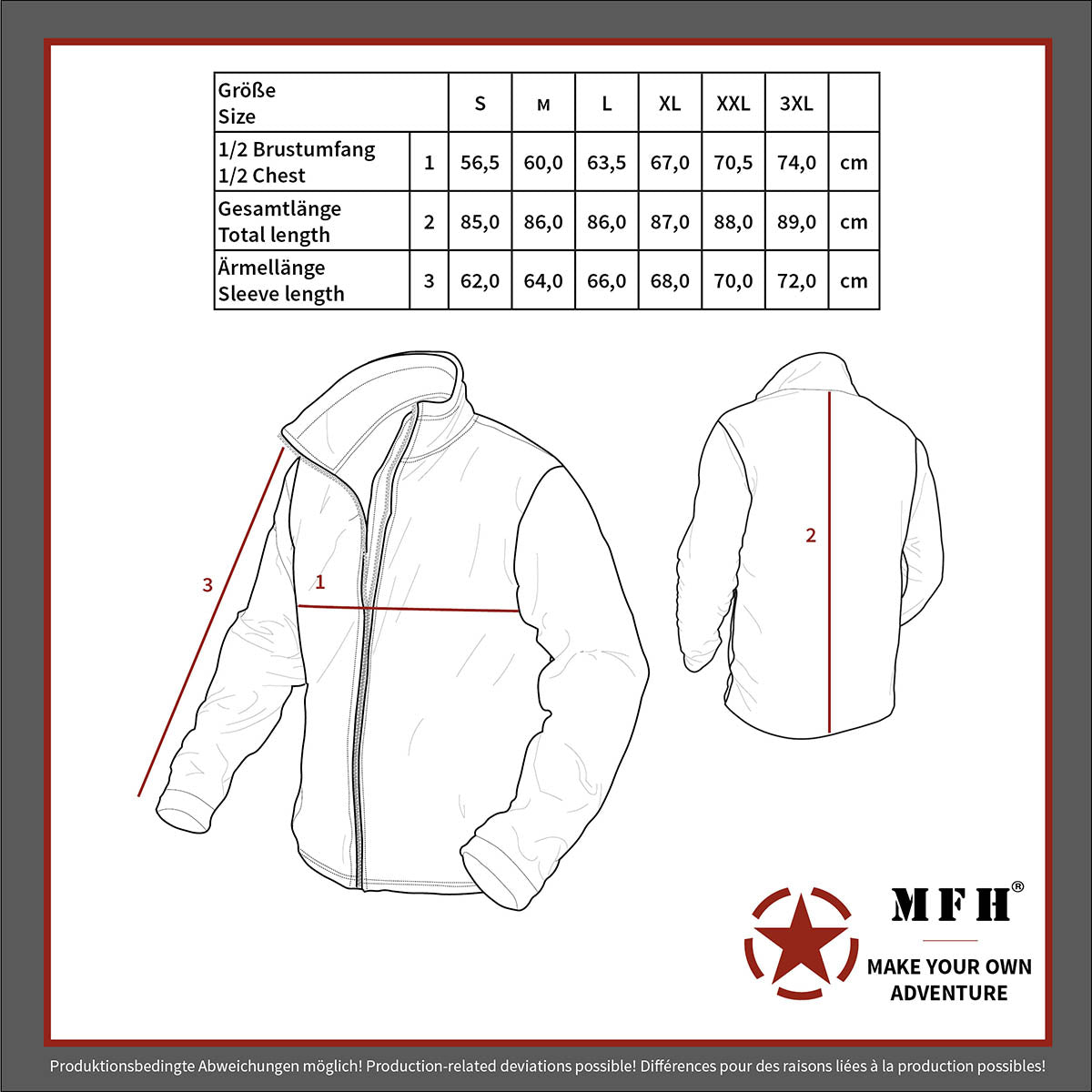 Jachetă Combat BW Kampfjacke Camuflaj BW MFH - Guler fleece, Fermoar 2-way