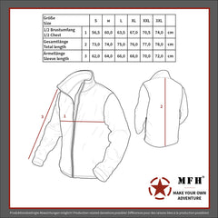 Jacheta Combat BW Kampfjacke Scurta BW Camo MFH - Intarituri Cot/Umeri, Guler Fleece