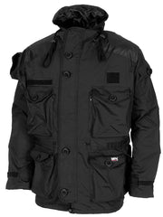 Jachetă Combat/Commando Kommando Smock Negru MFHProfessional - Rip Stop, Fermoar Bidirecțional