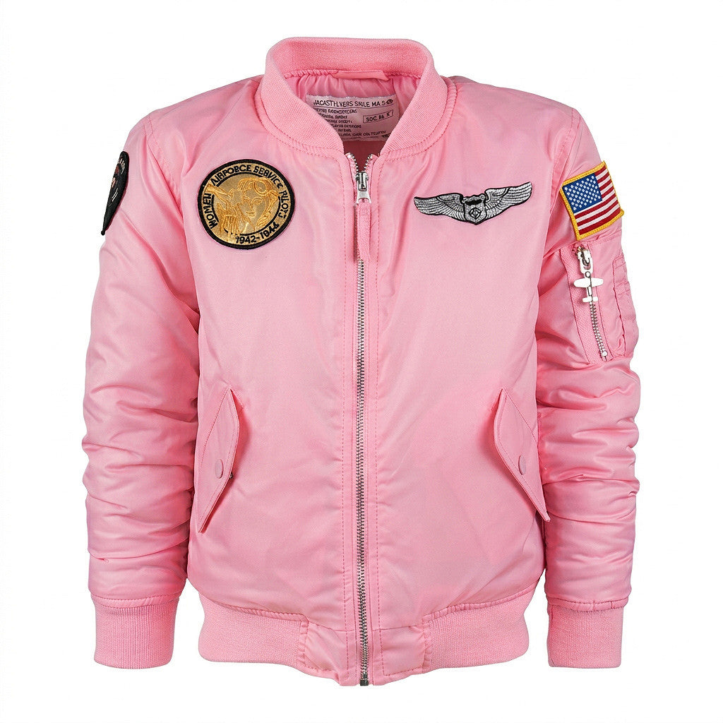 Jachetă Copii MA-1 Flight Roze - Stil Aviatic și Spirit de Aventură