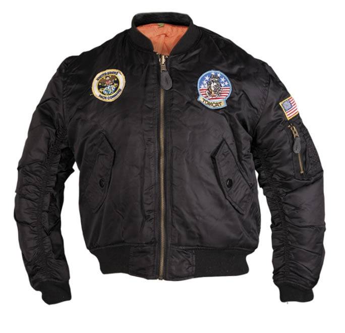 Jacheta Copii Ma1 Cu Embleme Neagra