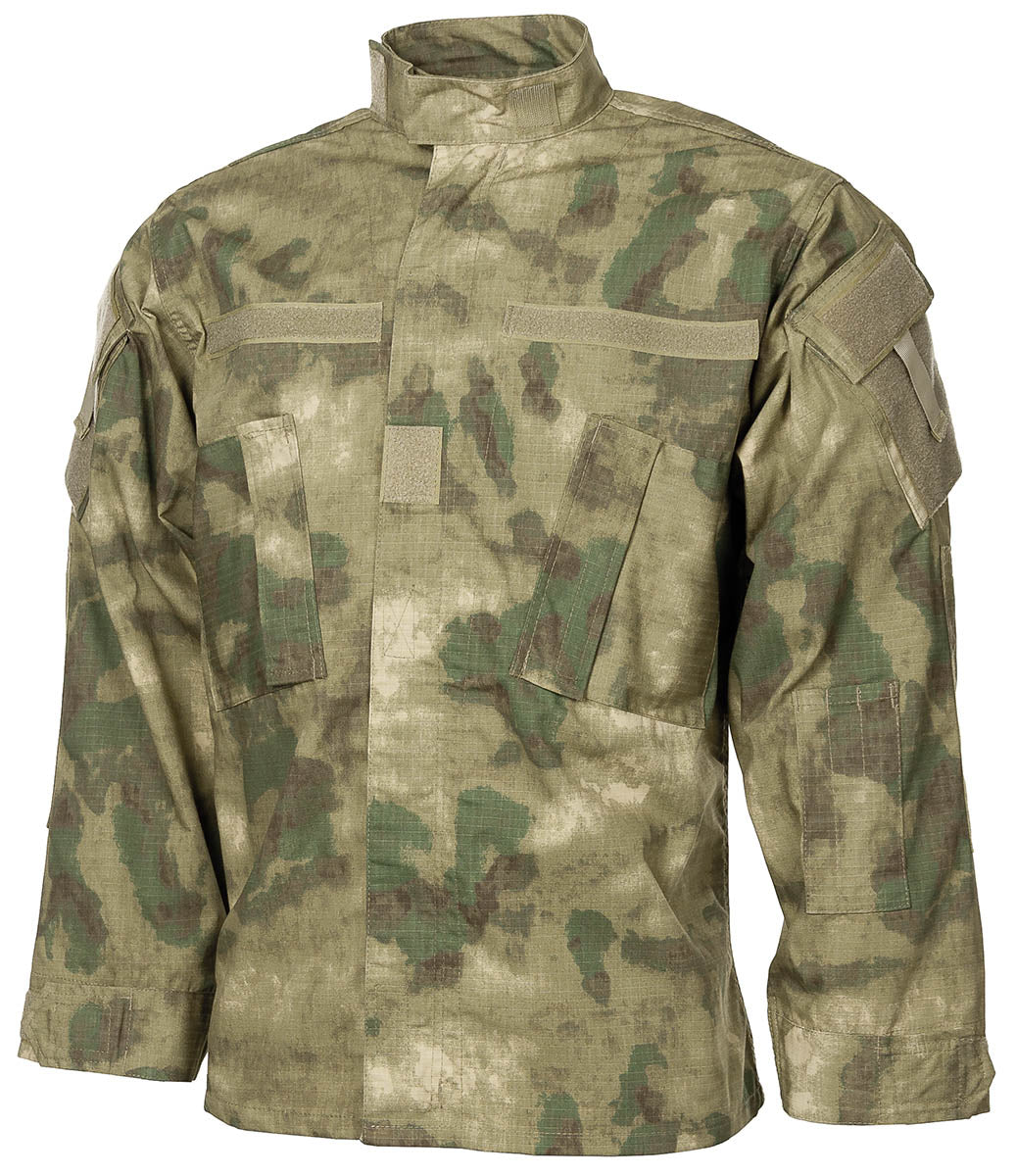 Jachetă de Campanie ACU US HDT-camo FG MFH - Rip Stop, Protecții Cot