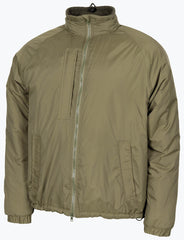 Jachetă de Iarnă Brit. Thermojacke Oliv MFH - Fermoar 2-sens, Glugă Ascunsă