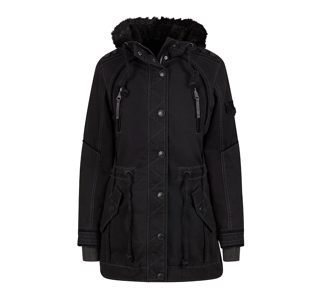 Jacheta Emma Winterparka Negru Dama Brandit - Caldură Urbană Premium