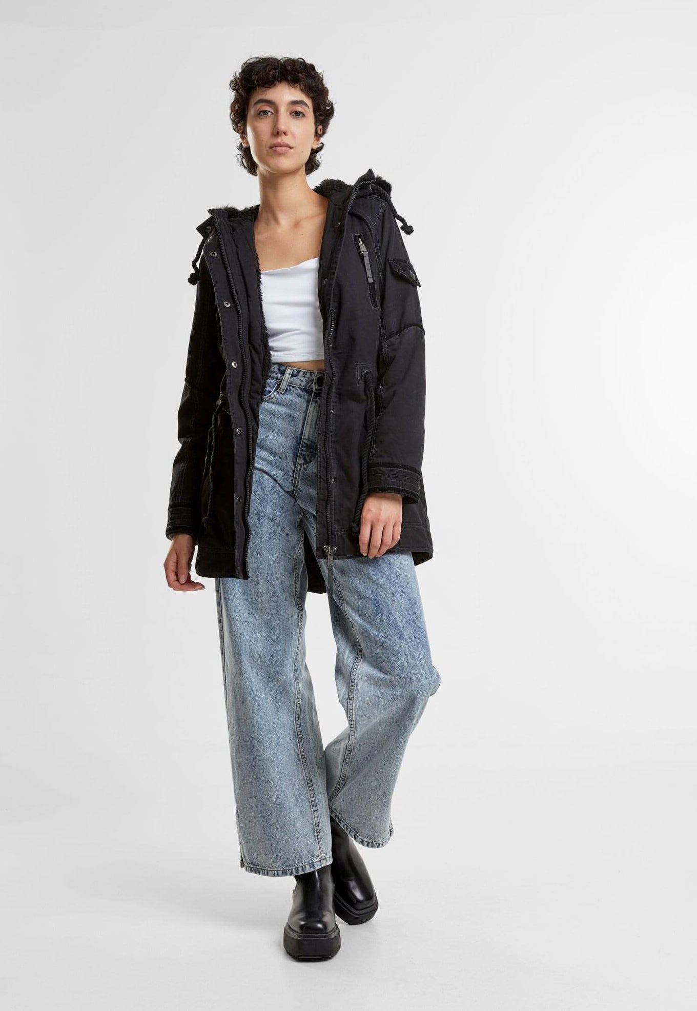 Jacheta Emma Winterparka Negru Dama Brandit - Caldură Urbană Premium