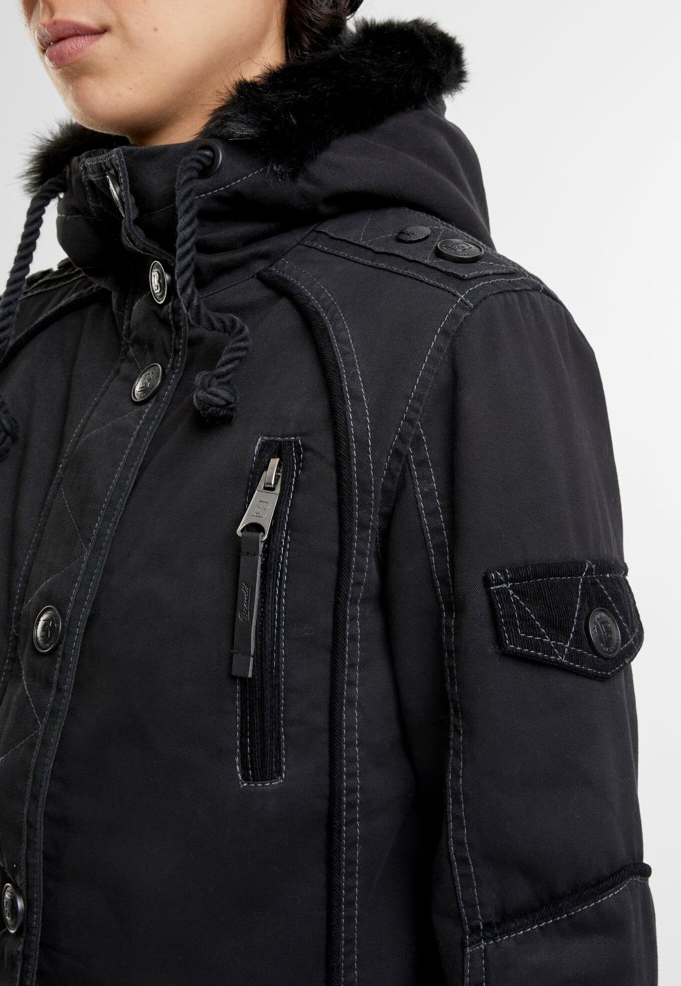 Jacheta Emma Winterparka Negru Dama Brandit - Caldură Urbană Premium