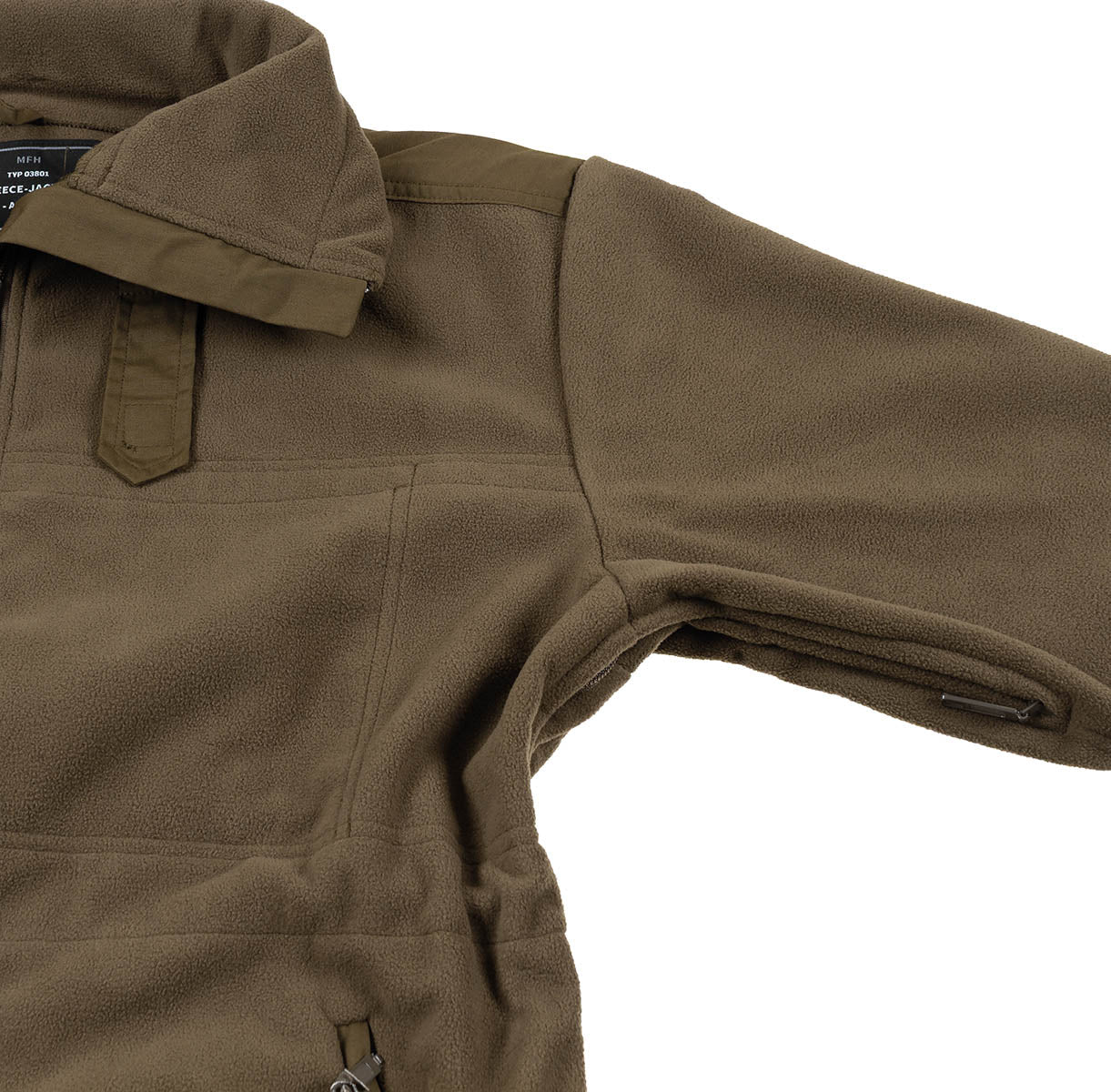 Jachetă Fleece Alpin MFH Professional Oliv – Membrană Breathtex, 4 Buzunare - poza 3