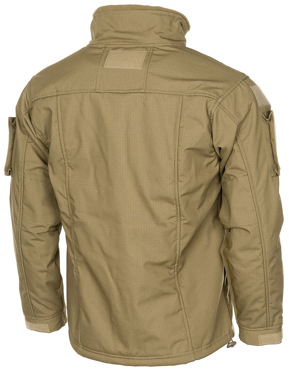 Jachetă Fleece Combat Coyote MFHProfessional - Fermoare YKK, Ranforsări Ripstop