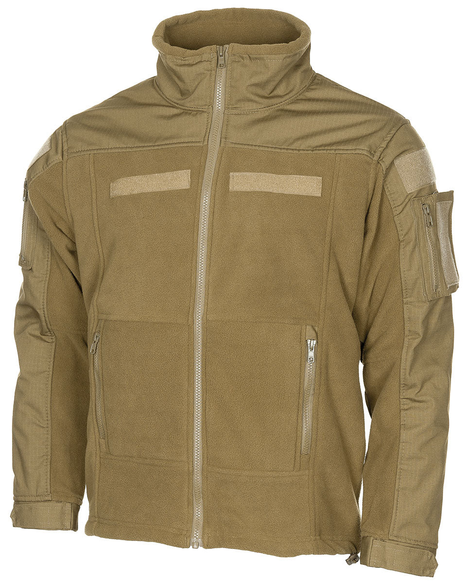 Jachetă Fleece Combat Coyote MFHProfessional - Fermoare YKK, Ranforsări Ripstop