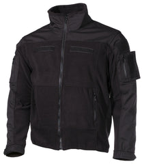 Jachetă Fleece Combat Negru MFHProfessional - Fermoare YKK, Ranforsări Ripstop