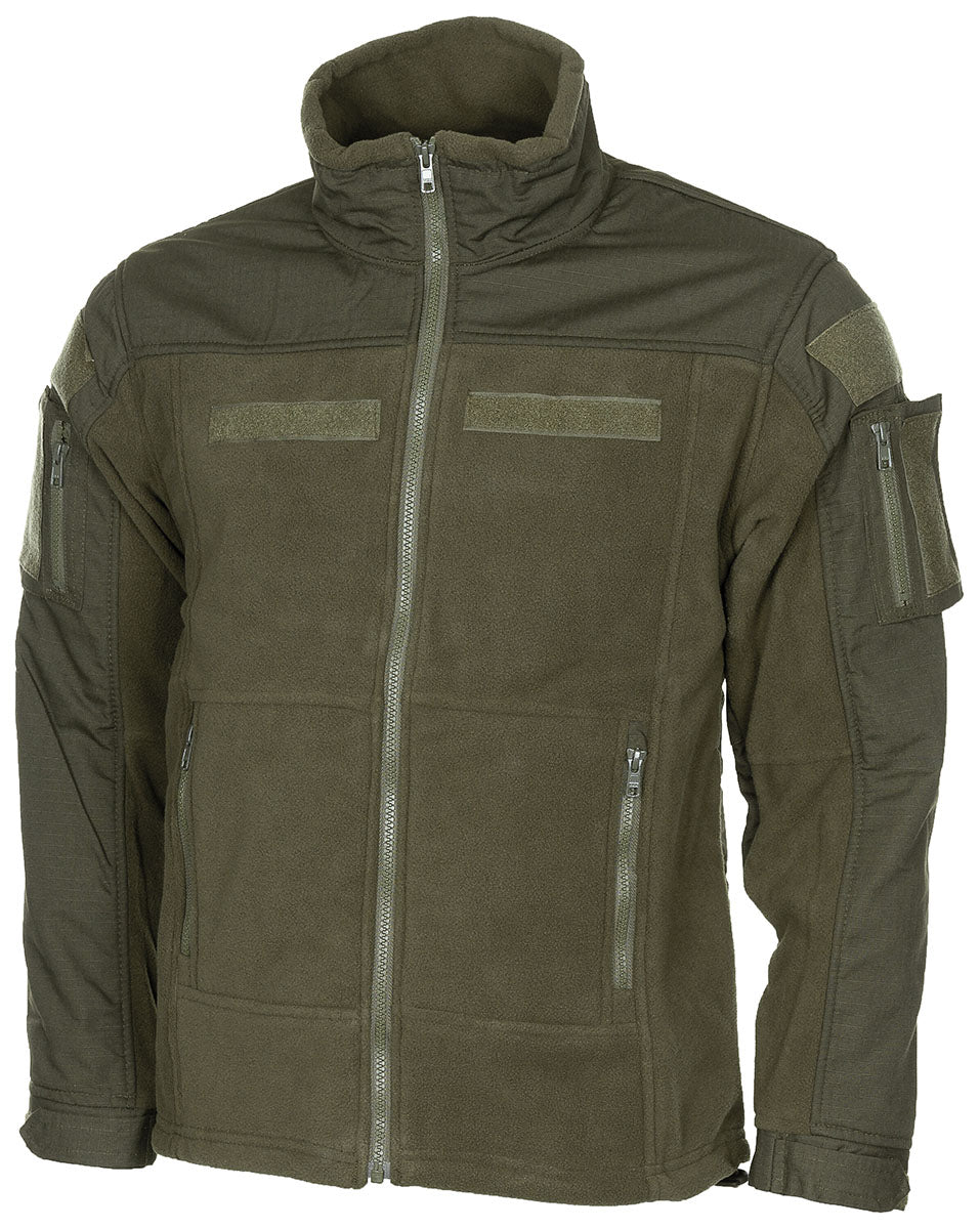 Jachetă Fleece Combat Oliv MFHProfessional - Fermoare YKK, Întărituri Ripstop