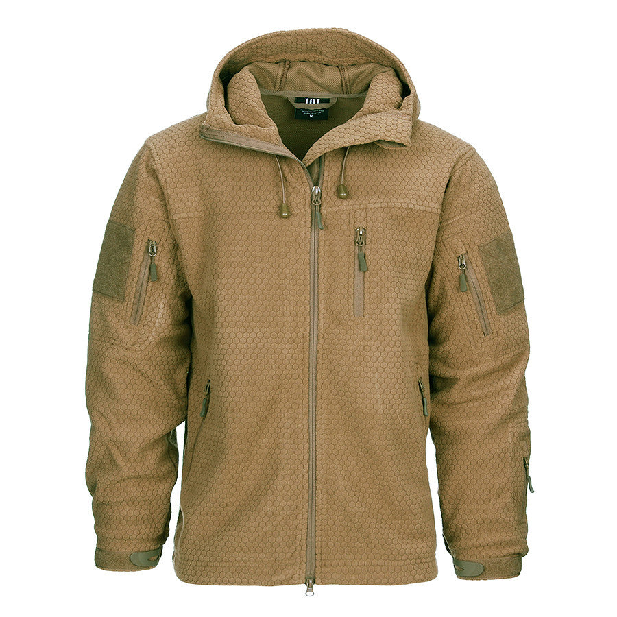 Jachetă Fleece Hexagon Coyote - Adaptabilitate Tactică Maximă