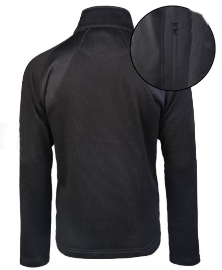 Jachetă Fleece Outdoor Neagră pentru Vreme Rece