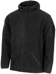 Jachetă Fleece Tactical Negru MFH - Fermoare YKK, Panouri Velcro